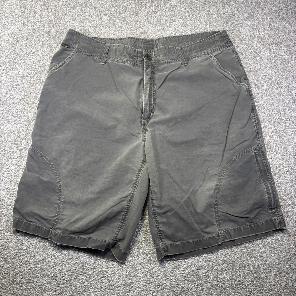 Kuhl Cargo Shorts Mens 38 Gray Kuhl Dry Outdoor Hiking Quick Dry Pockets